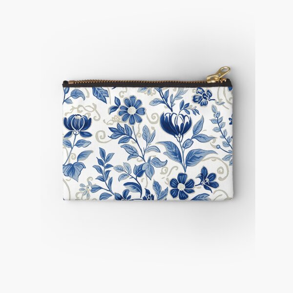Item preview, Elegant Blue Floral Botanical Pattern Peranakan Inspired Design designed and sold by GrinGalore.