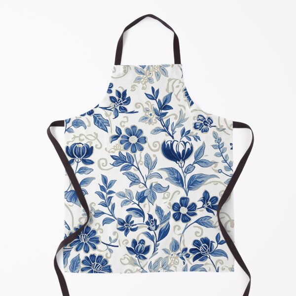 Item preview, Elegant Blue Floral Botanical Pattern Peranakan Inspired Design designed and sold by GrinGalore.