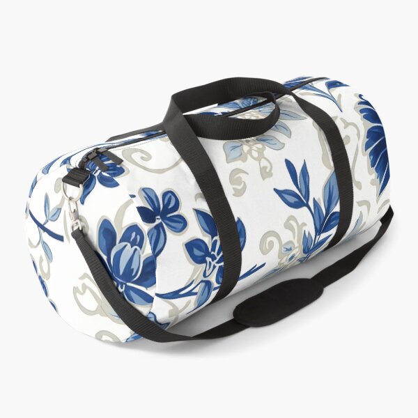 Item preview, Elegant Blue Floral Botanical Pattern Peranakan Inspired Design designed and sold by GrinGalore.