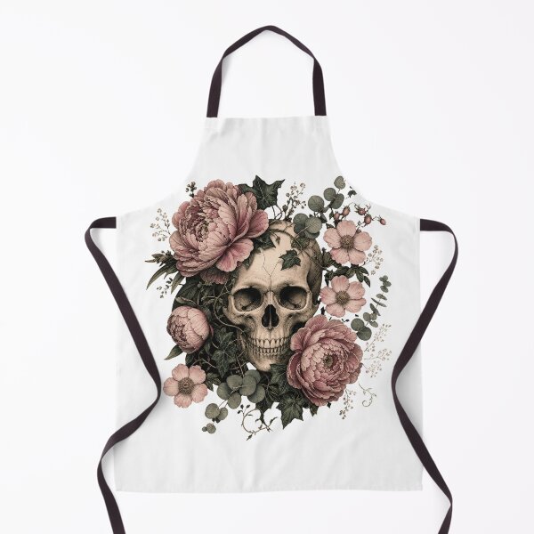 Item preview, Skulls with Flowers | Gothic Floral Skull Botanical Graphic designed and sold by rushaib.