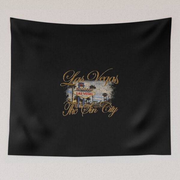 Item preview, Vintage Las Vegas The Sin City Welcome Sign Distressed Art designed and sold by AlwinEckertArt.