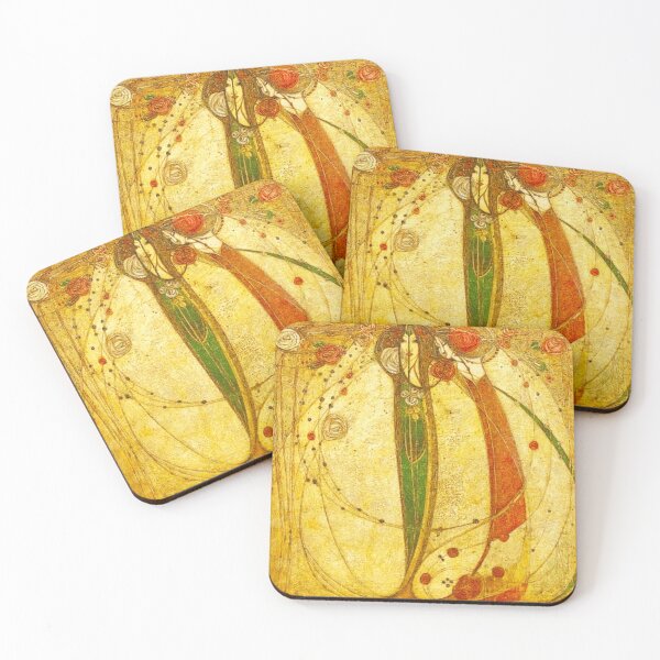 Item preview, White Rose and Red Rose by Margaret Macdonald Mackintosh (1902) designed and sold by Vernissage-dart.