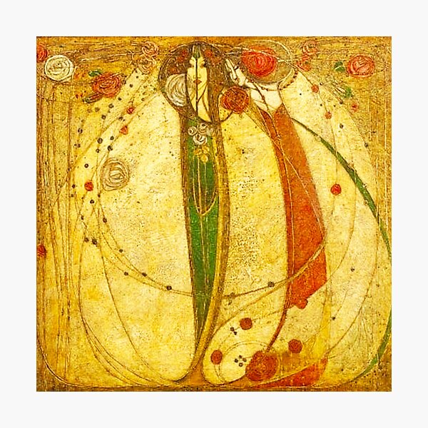 Item preview, White Rose and Red Rose by Margaret Macdonald Mackintosh (1902) designed and sold by Vernissage-dart.