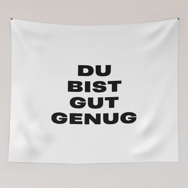 Item preview, You Are Good Enough German Song Quote Typography designed and sold by eMKa82.