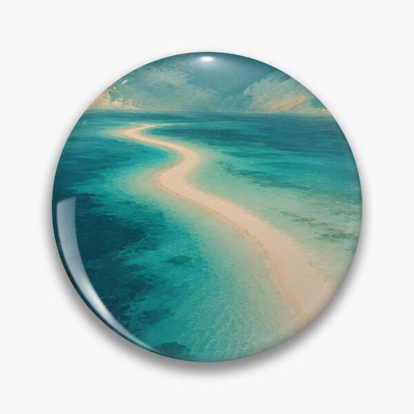 Item preview, Maldives Into the Blue Vintage Travel Poster – Abstract Turquoise Ocean Wall Art No. 904 designed and sold by bauschberts.