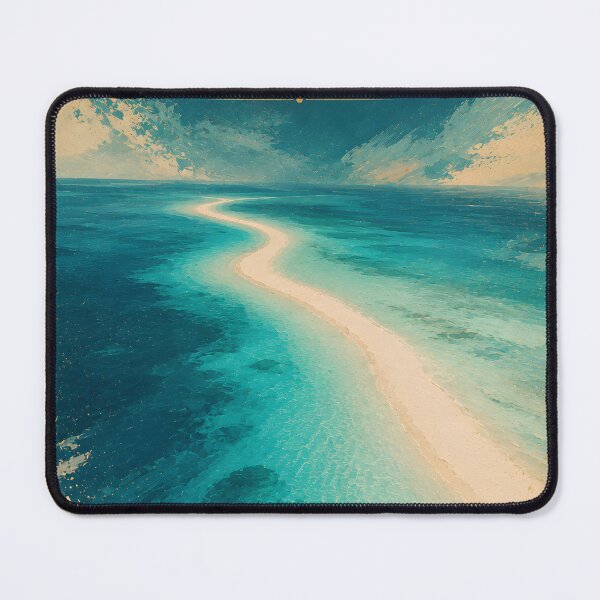Item preview, Maldives Into the Blue Vintage Travel Poster – Abstract Turquoise Ocean Wall Art No. 904 designed and sold by bauschberts.