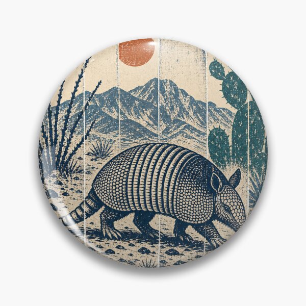 Item preview, Armadillo in the Desert Scrub Wild Animal Wildlife Art designed and sold by VisualArtsOasis.