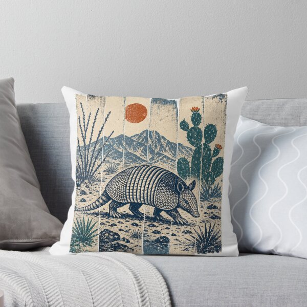 Item preview, Armadillo in the Desert Scrub Wild Animal Wildlife Art designed and sold by VisualArtsOasis.