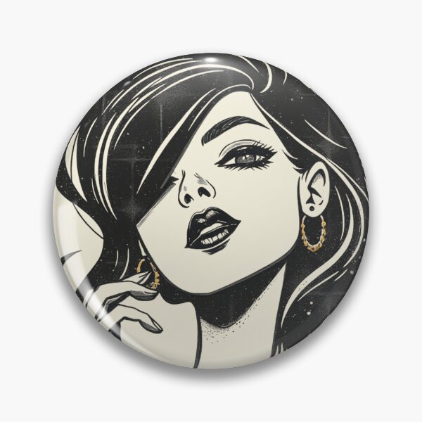 Item preview, Retro Glamour Gothic Woman Portrait Art designed and sold by ERODED SELF.