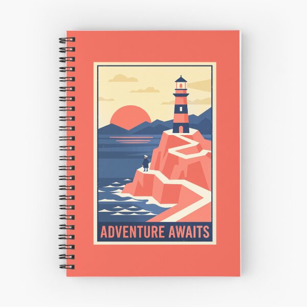 Item preview, Lighthouse Coastal Adventure Retro Travel Poster designed and sold by hattie's.