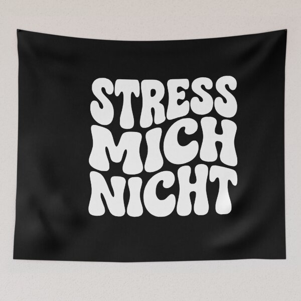 Item preview, Stress Mich Nicht German Retro Groovy Saying designed and sold by AntiqueImages.