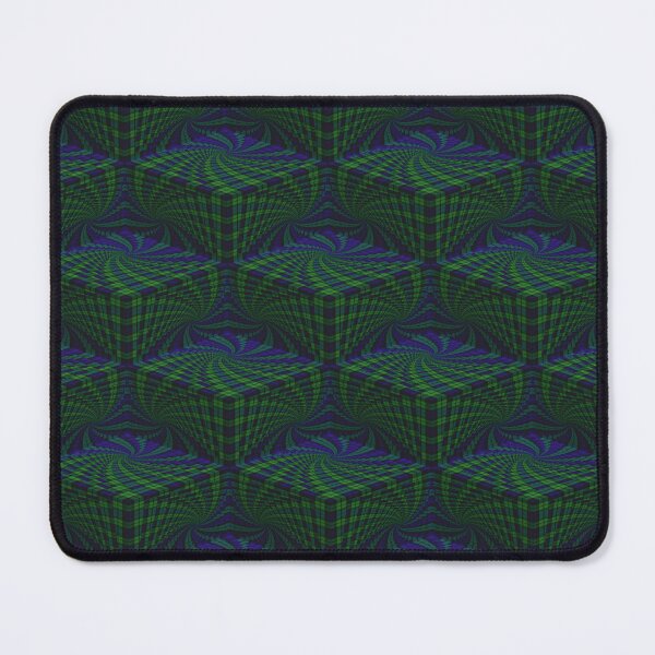 Item preview, Black Watch Tartan Droste Tunnel Ziggurat (Pattern) designed and sold by Cathedral of Curiosity.