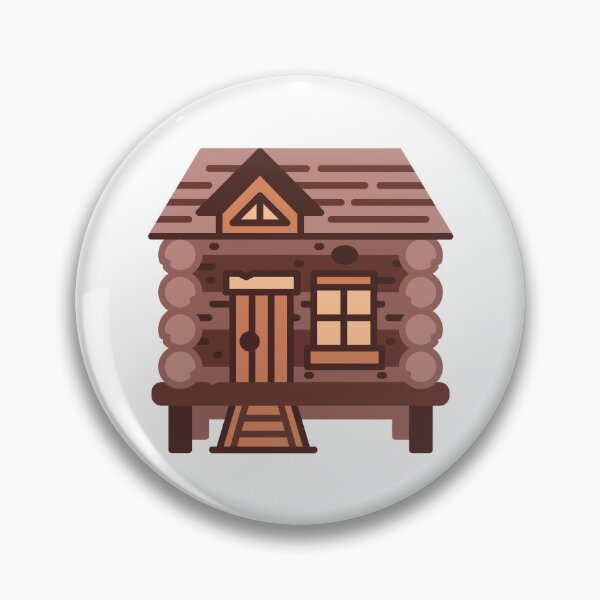 Item preview, Rustic Wood Cabin - Log Home Sticker for Mountain Properties designed and sold by Tr Creative Design.