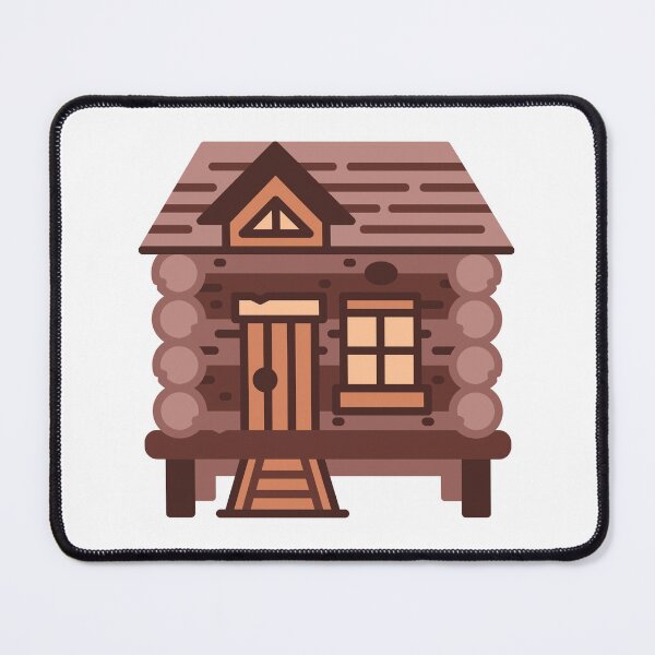 Item preview, Rustic Wood Cabin - Log Home Sticker for Mountain Properties designed and sold by Tr Creative Design.