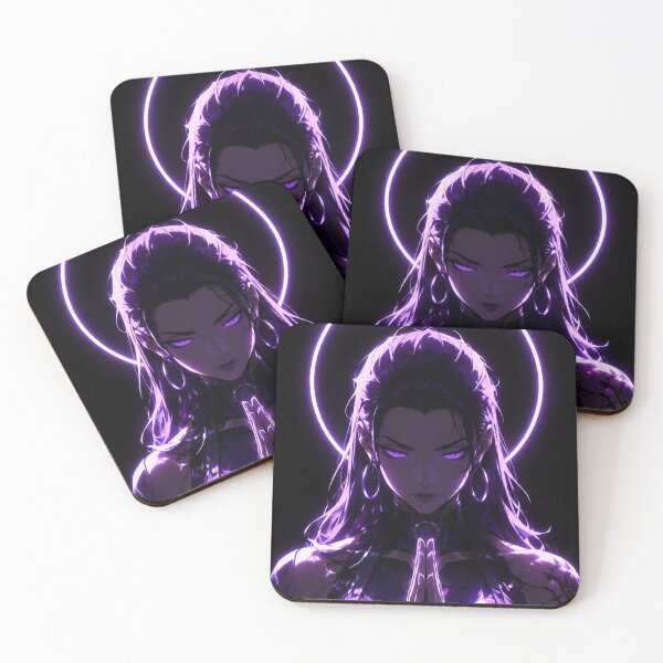 Item preview, Purple Neon Anime Priestess – Dark Spiritual Cyberpunk Aesthetic designed and sold by Dyan4.