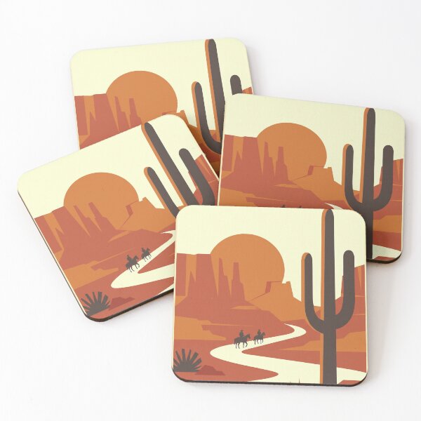Item preview, Desert Cowboys Riding Southwest Landscape Poster designed and sold by hattie's.