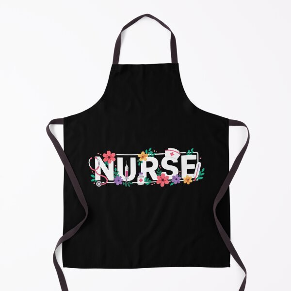 Item preview, NURSE Minimal Floral Typography designed and sold by YNELENT.