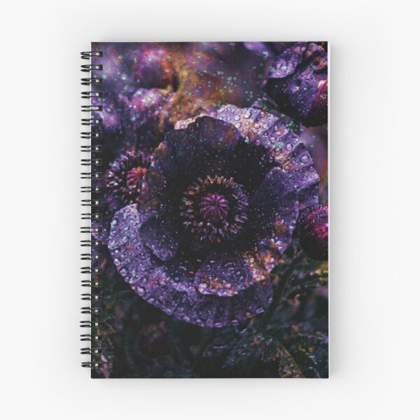 Item preview, Mystical Dark Purple Poppies in Rain designed and sold by WitchyBotanicaArt.
