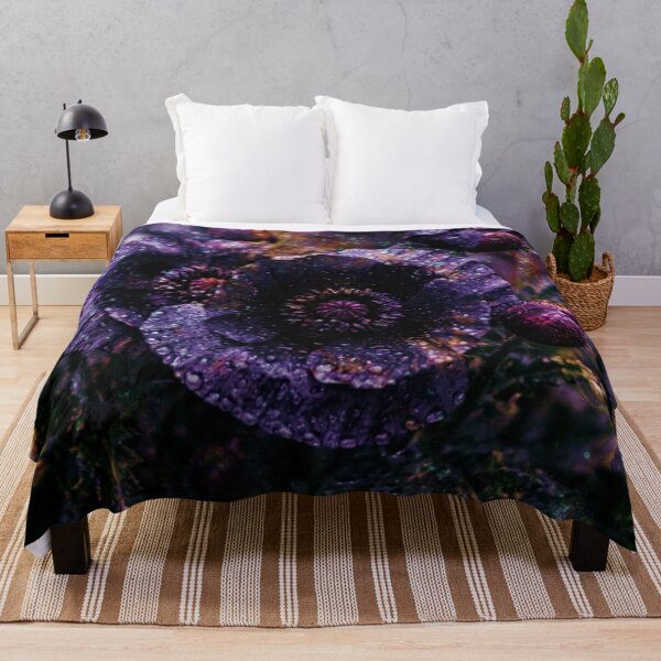 Item preview, Mystical Dark Purple Poppies in Rain designed and sold by WitchyBotanicaArt.