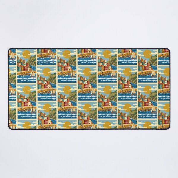 Item preview, Mediterranean Harbor Village Vintage Travel Poster designed and sold by hattie's.