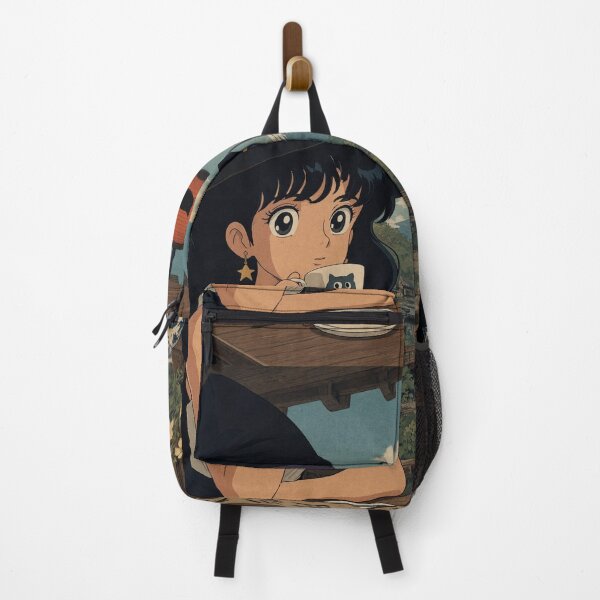 Item preview, Retro Anime Manga Witch and cat enjoying coffee time designed and sold by Vintage Designs +.