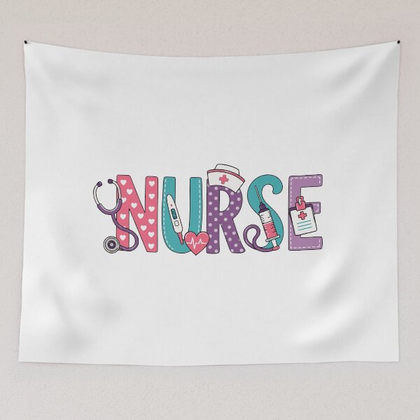 Item preview, NURSE Whimsical Medical Lettering designed and sold by YNELENT.