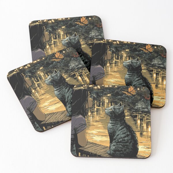 Item preview, Nights with a cat designed and sold by ArtifactsLab.