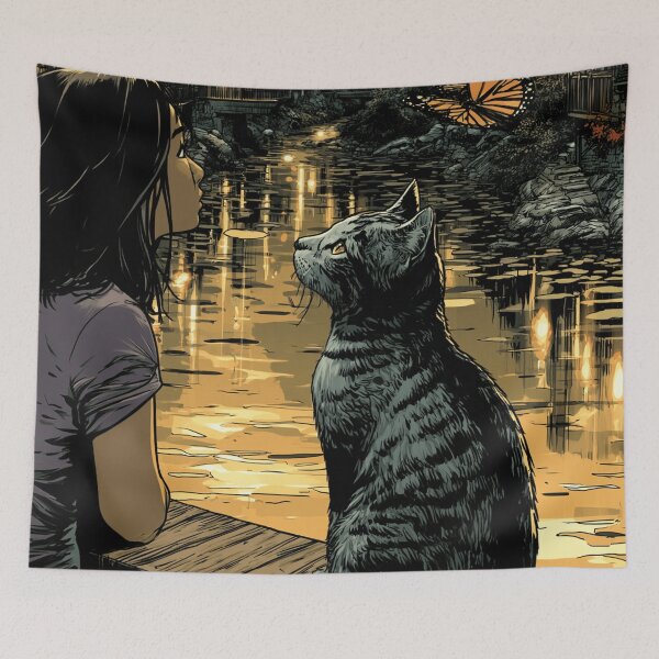 Item preview, Nights with a cat designed and sold by ArtifactsLab.