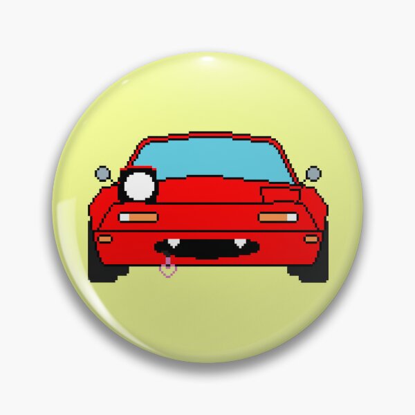 Item preview, Winking Pop Up Headlights Japanese Roadster Pixel Art designed and sold by OpenTabsDesigns.