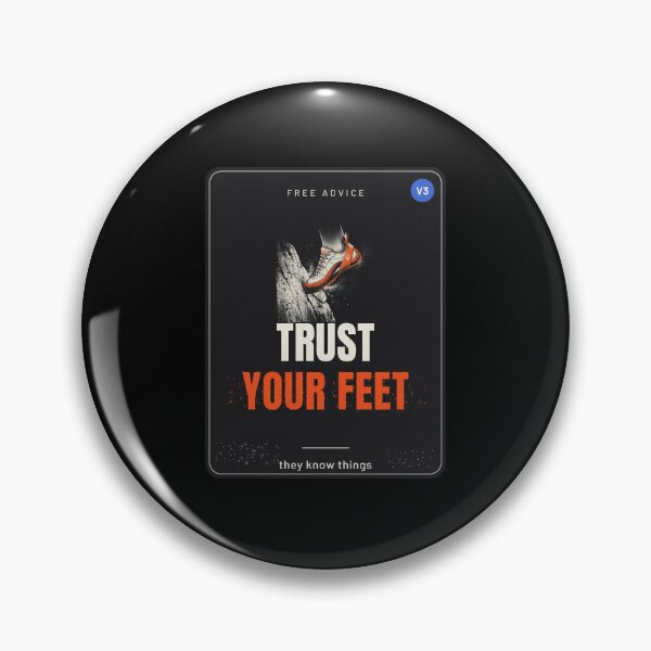 Item preview, Trust Your Feet - Classic Climbing Advice Route Tag designed and sold by OneMoreClub.