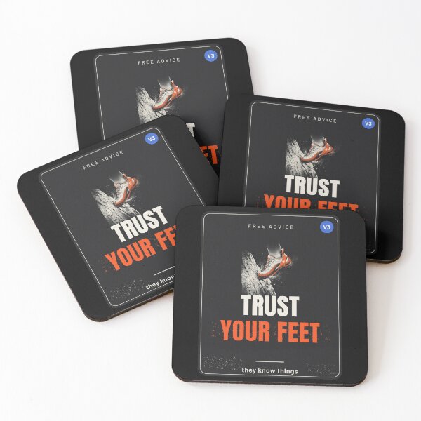 Item preview, Trust Your Feet - Classic Climbing Advice Route Tag designed and sold by OneMoreClub.