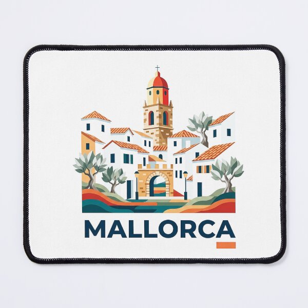 Item preview, Mallorca Spain Travel Souvenir - La Seu Cathedral & Mediterranean Coast Art designed and sold by OzzFrequency.