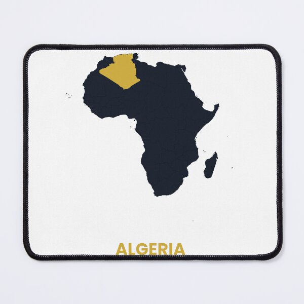 Item preview, Algeria Highlighted on Africa Map Print designed and sold by Whoopau.