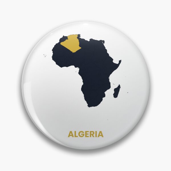 Item preview, Algeria Highlighted on Africa Map Print designed and sold by Whoopau.