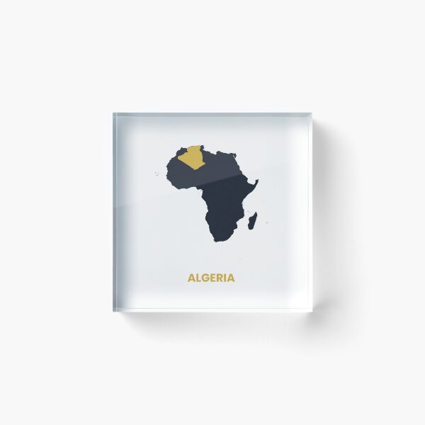 Item preview, Algeria Highlighted on Africa Map Print designed and sold by Whoopau.