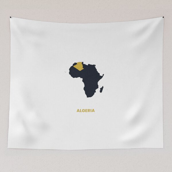 Item preview, Algeria Highlighted on Africa Map Print designed and sold by Whoopau.