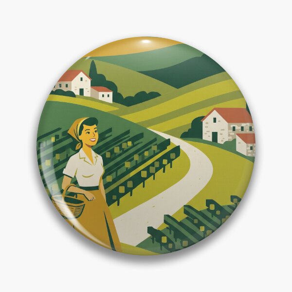 Item preview, Vintage Vineyard Harvest Woman Retro Poster designed and sold by hattie's.