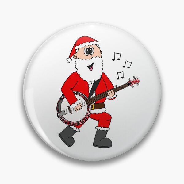 Item preview, Santa Playing Banjo, Christmas Banjoist Folk Musician designed and sold by doodlerob.