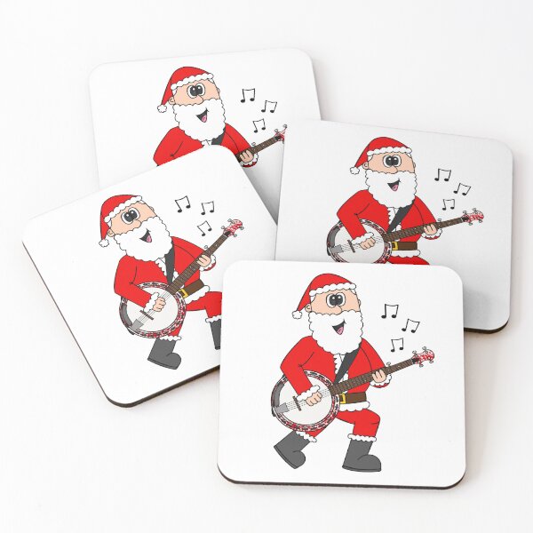 Item preview, Santa Playing Banjo, Christmas Banjoist Folk Musician designed and sold by doodlerob.