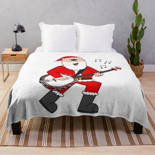 Item preview, Santa Playing Banjo, Christmas Banjoist Folk Musician designed and sold by doodlerob.