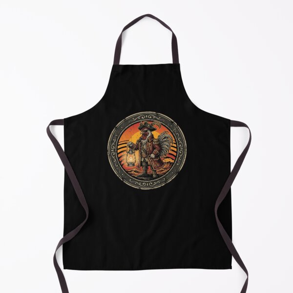 Item preview, Retro Pirate Crier Rooster Vintage Badge designed and sold by DuckOddity.