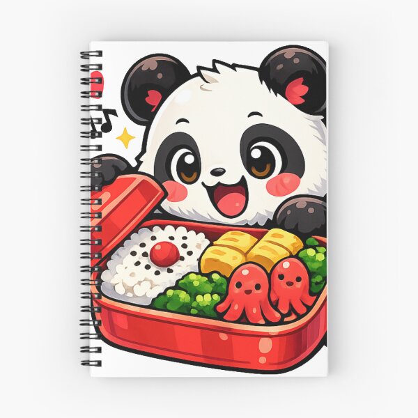 Item preview, Kawaii Panda Opening a Japanese Bento Box | Cute Lunch Box Vector Sticker designed and sold by kawaii animal store (in Japan).