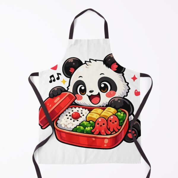 Item preview, Kawaii Panda Opening a Japanese Bento Box | Cute Lunch Box Vector Sticker designed and sold by kawaii animal store (in Japan).