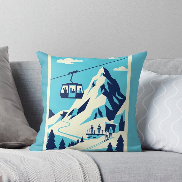 Item preview, Ski Resort Gondola Vintage Travel Poster Art designed and sold by hattie's.