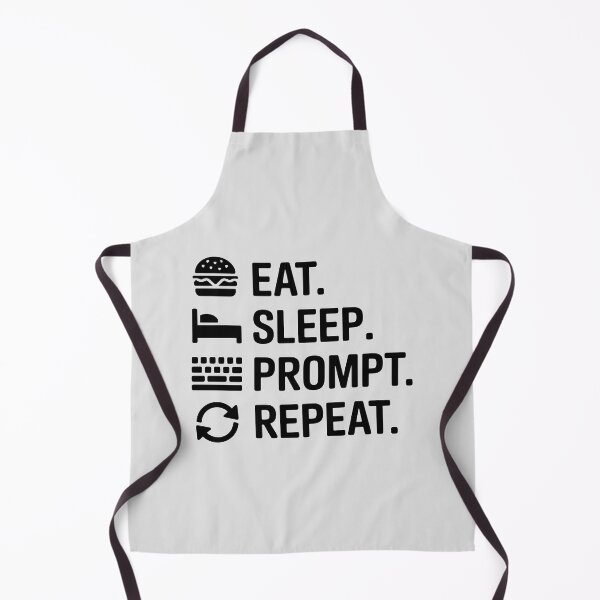 Item preview, Eat. Sleep. Prompt. Repeat. – Funny AI Programmer Humor Design designed and sold by Jollys-ArtShop.