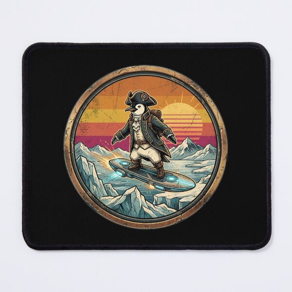 Item preview, Retro Anti Gravity Sailor Penguin Vintage Badge designed and sold by DuckOddity.