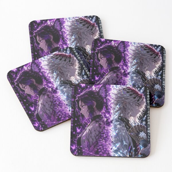 Item preview, Shinobu Kocho & Doma – Poison Butterfly vs Ice Demon Anime Art designed and sold by Dyan4.