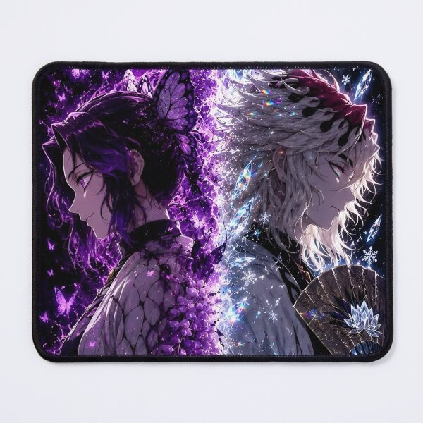 Item preview, Shinobu Kocho & Doma – Poison Butterfly vs Ice Demon Anime Art designed and sold by Dyan4.