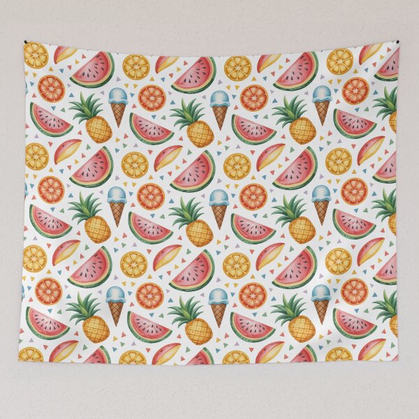Item preview, Colorful Fruit and Ice Cream Pattern designed and sold by jkrphoto.