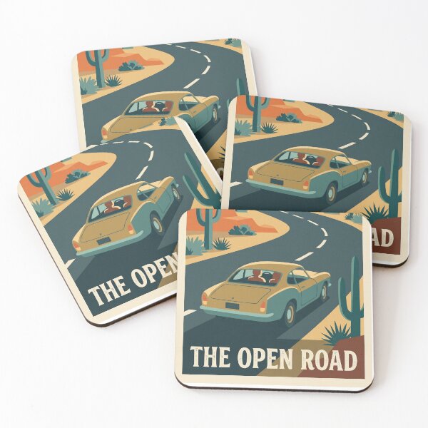 Item preview, Vintage Car Desert Highway Travel Poster designed and sold by hattie's.
